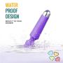 Wand Massager Vibration Wireless Waterproof Portable Rechargeable Massager, 8 Kinds of Powerful Frequency 20 Modes, Muscle Relaxation Body Treatment（Purple）
