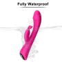 G Spot Rabbit Vibrator with Bunny Ears for Clitoris Stimulation, PALOQUETH Waterproof Clit Stimulator with 9 Vibration Modes Quiet Dual Motor for Women Rechargeable