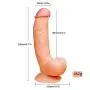 RestingFun Unisex 8.7 Inch Fun Toy Body Safety Dîl`D? for Women with Strong Suction Cup Hands Free Easy to Clean Swell