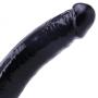 Basix 9-Inch Suction Cup Dildo, Black and JO H20 Water Based Lube (1oz)