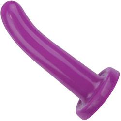 Silicone Dildo - Gentle Curve for G-Spot Stimulation - Suction Cup Base for Strap On Harness