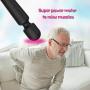Yetrun USB Rechargeable 7-Color Lights Powerful Cordless Handheld Therapeutic Wand Massager ，10x Multi-Speed Vibrations Personal Massager, Perfect for Back Legs Hand Pains