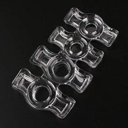 letongous 4Pcs Clock Ring for Sex Men Silicone, Transparent