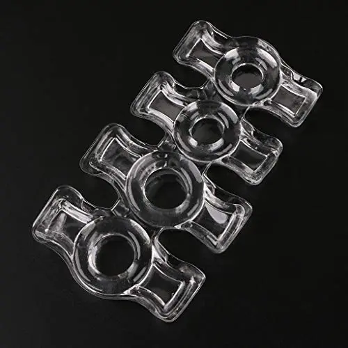 letongous 4Pcs Clock Ring for Sex Men Silicone, Transparent letongous 4Pcs Clock Ring for Sex Men Silicone, Transparent