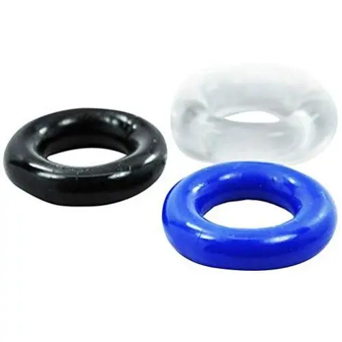 Cloud 9 Donut C-Ring Penis Bands 3 Pack Multicolor
