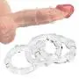Penis Ring Set, BEING FETISH Premium Stretchy Silicone Cock Rings Set for Men Longer Harder Stronger Erection Transparent (3 Pack)