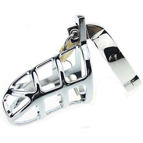 Top Quality Alloy Metal Male Chastity Cages,Cock Cage,Penis Rings,Virginity Lock,Adult Games Sex Toys (Ring 50mm)