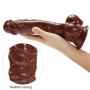 Tingxuan JDesto- ThickHandsfreeMássage Wand Super Huge Lady Toy DEPUR (Color : Brown)