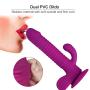 YiFeng Wireless Remote Control G-spot Dildo Vibrator, Fexible Stretching Rotating Rabbit Vibrator for Clitoris & Anal Stimulation