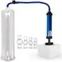 LeLuv Aero Blue Lightweight Penis Pump Bundle with 4 Sizes of Constriction Rings 12 inch Length x 3.70 inch Untapered Length Seamless Cylinder