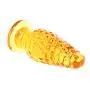 Eastern Delights Elite 3.7 Inch Corn Shape Glass Dildo Anal Plug, Glass Pleasure Wand, Yellow