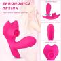 YQFCA Wearable Remote Wearable C-lǐt-óris Massager, 10 Vibration Modes,10 Tongue Licking Modes, Silent,Skin-Friendly Silicone, USB Rechargeable Waterproof Massager YQFCA (Color : Red)