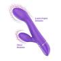 G-Spot Rabbit Waterproof Vibrator with Lifelike Texture for Women Clitoris Stimulation | Lyps Holly - Flexible Silicone Dildo Clit Dual Action Stimulator with 10 Powerful & Silent Vibration Patterns