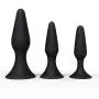 Silicone Butt Plug Kit by Healthy Vibes (3 Pack, Black) - Anal Sex Beginner Set Helps Train Rectum for More Comfortable Intercourse - Anal Toy with Suction Cup Base - Made of Medical-Grade Silicone