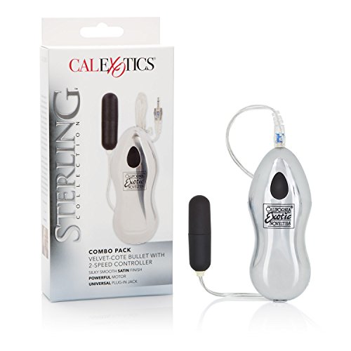 CalExotics Sterling Collection - Wired Bullet Vibrator Combo - Remote Control Sex Toys for Couples - Adult Egg Vibe Massager - Black - 2.2 Inch