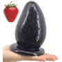 LIANJINLI Big Blockage with Suction Cup Strawberry Blockage Anus Comfortable partical Huge 3" Thick Blockage Stuffed Stopper Knead,Black - Electric Toy for Women