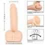 CalExotics Emperor Ballsy – PureSkin Pegging Dildo with Suction Cup Base – Hand Sculpted Waterproof Probe with Moveable Balls - Ivory