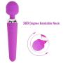 Massager 10x Powerful Extreme Power Multi-Speed Cordless USB Rechargeable Waterproof Handheld Body (Purple)