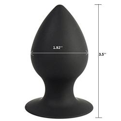 FST Silicone Large Butt Plug with Strong Suction Cup Big Anal Sex Toy for Men and Women (Medium)