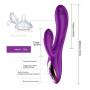 Sangeshitou Wireless Clítoral Vibe for Women 10 Multi Speeds Wand Víbrateur, Thrusting & Rotating Clitorís Vibratoren Powerful Clitoríal Stímulator Rechargeable Waterproof Purple