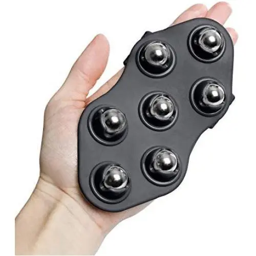 TKO Massage Glove Hand Massager with Metal Ball Rollers (Grey) TKO Massage Glove Hand Massager with Metal Ball Rollers (Grey)