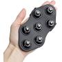 TKO Massage Glove Hand Massager with Metal Ball Rollers (Grey)