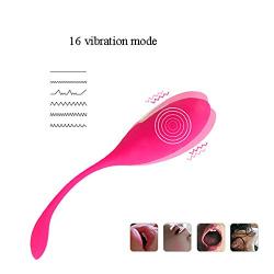 InvincibleFun Comfort Waterproof Vibrártor Rechargable Silicone Love Eggs Mini Interactive Massager Wand, 16 Speeds of Powerful Massager Personal Bullet Vibe Remote Control Scene Props Swell