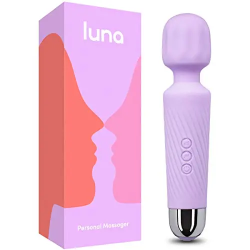 Luna Magic Wand Massager - Rechargeable Clitoral Waterproof Vibrator - 20 Patterns & 8 Intensities – Handheld, Quiet, Small, Powerful - Dildo Sex Toy for Couples, Men, Women & Females - Purple Luna Magic Wand Massager - Rechargeable Clitoral Waterproof Vibrator - 20 Patterns & 8 Intensities – Handheld, Quiet, Small, Powerful - Dildo Sex Toy for Couples, Men, Women & Females - Purple