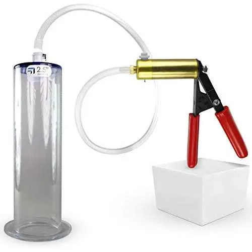LeLuv Ultima Mens Enlargement Vacuum Pump Red 9 inch Length Kit - 2.50 inch Diameter Wide Flange Cylinder LeLuv Ultima Mens Enlargement Vacuum Pump Red 9 inch Length Kit - 2.50 inch Diameter Wide Flange Cylinder