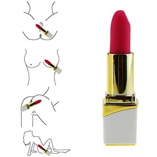 Lipstick Bullet Vib Mini Mssager for Women ，USB Charging Portable Handheld Magic Wand Vibrator Mini Bullet for Women (White)