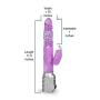 Eden 11.5" Clit Stimulation Gyrating Rotating Pleasure Beads Waterproof Rabbit Vibrator (Purple)