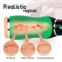 Male Masturbator Cup, Electric Automatic Clamping+Vibrating with Various Girls Moans Stroker Masturbation Cup Rechargeable 3D Realistic Vagina Massage Vibrator Sex Toys for Men Blowjob(Green)