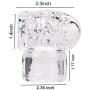 Massager Attachments, Massager Accessories Attachment Silicone- Two Different Styles (Clear)