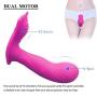 Wearable Vibrator Clitoris and G-Spot Stimulator Remote Control Vibrate Masturbation Dildo Toys for Adult,Invisible Wearable Vibrating Wand USB Rechargeable Silicone Clitoris Vagina Massager for Women