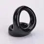 LeSharp Couple Sharing Sexy Toys, Soft Flexible Men Delay Ejaculation Double Cock Ring Penis Lock Adult Sexy Toy - Black