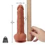 Anfei FDA Approved Dildo, Liquid Silicone Dual Layer Adult Toys with Suction Cup, Hyper Realistic Sex Toys for Masturbation(Total 22.5cm,Insert 17.5cm,Width 4.5cm)