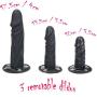 Strapon Dildo 3 Removeable Silicone Dildos with Harness Belt Feelingirl SM Sex Toys for Men and Women, Female Massage Masturbation Toys Strap on Harness Dildos for Women & Lesbian Couples