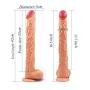 NaNIU Massaging Stick Huge Big Strap On Flexible Medical-Grade Silicone Stick Extra Long Lifelike Massager
