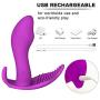 Portable Vibrate Toy Mini Wearable Massager Vibrating Wand 10 Powerful Vibration Wireless Remote Control USB Rechargeable Silicone Electric Massage Cushion for Tight Exercise Muscle Relax