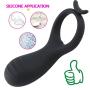 Lfcmf Multiple Speed Waterproof USB Rechargeable Easy to Clean Massage Tools Male Ring Massage with Remote Control Toys for Men and Couples