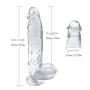 NaNIU 12 Inch Massaging Stick Huge Stick, Handfree Soft Wand With Strong Suction Cup Clear Crystal
