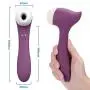 Clitoral Sucking Vibrator with 8 Vibrations & 5 Suctions-Clitoral Vibrators Nipples Suction Stimulator- Quiet Waterproof Rechargeable Sex Toys for Women Couples(Purple)