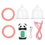 Breast Enlargement Enhancer, Strength Adjustable Powerful Female Vacuum Breast Machine Double Suction Cup Firmer Massager USB Charging(Medium Cup (AB Cup))