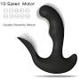 SEXBAY Anal Sex Toy Prostate Massager Silicone Vibrator for Men Women and Couples 10 Speeds Powerful Vibrating Butt Plug for Male Female Masturbator Waterproof Rechargeable Heating Black