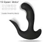SEXBAY Anal Sex Toy Prostate Massager Silicone Vibrator for Men Women and Couples 10 Speeds Powerful Vibrating Butt Plug for Male Female Masturbator Waterproof Rechargeable Heating Black