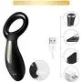 Vibrating Penis Ring with Testicle Ring 7 Vibration Modes for Men Longer Lasting Erections, PALOQUETH Rechargeable Double Cock Ring Clit Vibrator for Couple or Solo Play Vibrating Penis Ring with Testicle Ring 7 Vibration Modes for Men Longer Lasting Erections, PALOQUETH Rechargeable Double Cock Ring Clit Vibrator for Couple or Solo Play