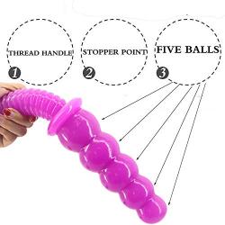 Lfcmf 11.02 Inch Extra Long Big Handsfree Personal Relax Massager PVC Toys with Handsfree Suction Cup Box Package (Color : Purple)