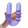 Double-Ended Dildo Flexible Realistic Jelly Dildos Dong for Anal Play G-spot Stimulator Sex Toys for Women Lesbians,15inch