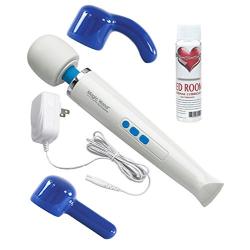 Best Buy! Powerful & Intense Magic Wand Unplugged Rechargeable, G-Spotter & Wonder Wand Attachment & NYC RED ROOM lube