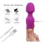 Power Portable Wand Massager, Wireless Waterproof USB Rechargeable Massager Wand with 10 Modes Vibration,Mini Frequency for Muscle Aches & Sports Recovery